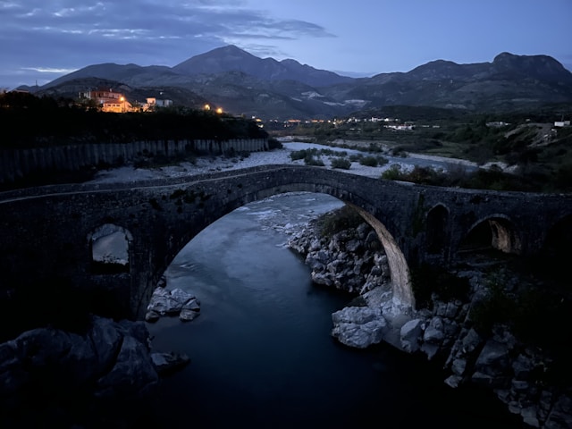 Mesi Bridge in Shkodër, Albania