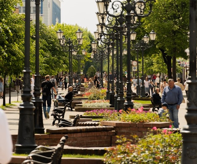 Sovetskaya Street in Brest, Belarus
