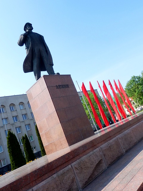 Lenin Square in Hrodna (Grodno), Belarus