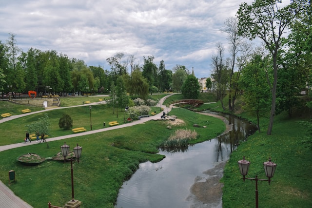 Grodno City Park in Hrodna (Grodno), Belarus
