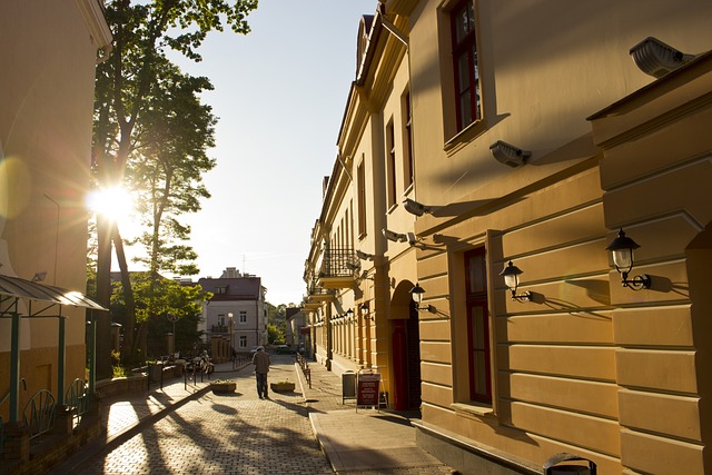 Sovetskaya Street in Hrodna (Grodno), Belarus