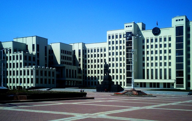 Independence Square in Minsk, Belarus