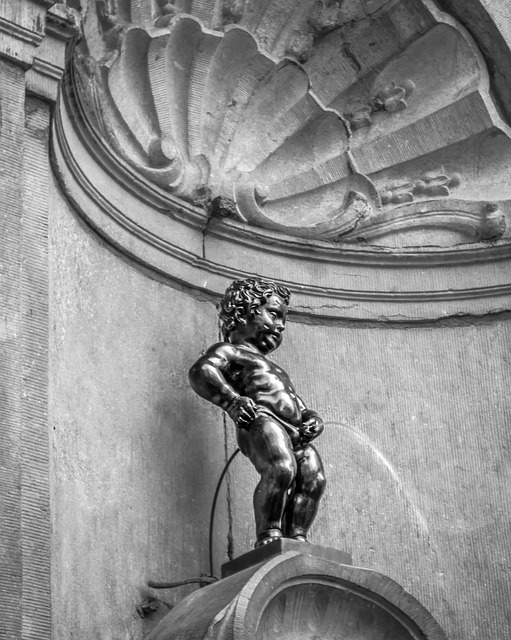 Manneken Pis in Brussels, Belgium