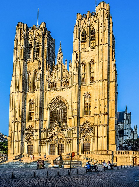 Saint Michael and Saint Gudula Cathedral in Brussels, Belgium