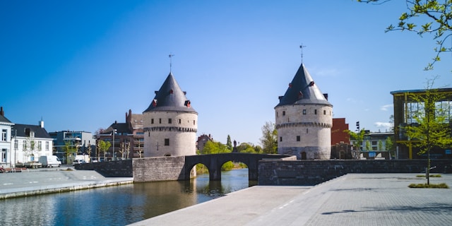 Broel Towers in Kortrijk, Belgium