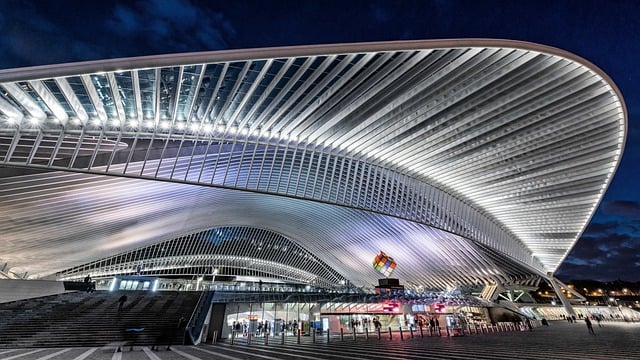 Liège-Guillemins Station in Liège, Belgium