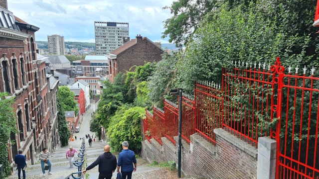 Montagne de Bueren in Liège, Belgium