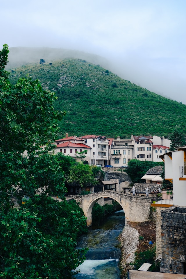 Crooked Bridge in Mostar, Bosnia and Herzegovina