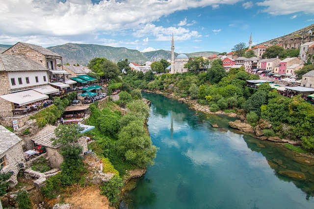 Neretva River in Mostar, Bosnia and Herzegovina