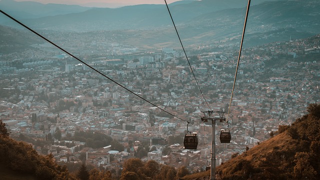 Cable Car Sarajevo to Trebevic in Sarajevo, Bosnia and Herzegovina
