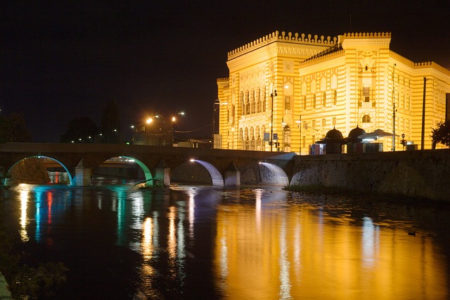 Sarajevo City Hall in Sarajevo, Bosnia and Herzegovina