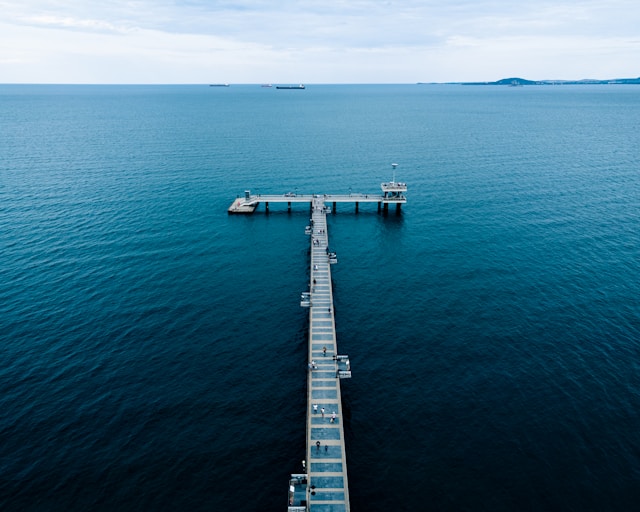 Pier of Burgas in Burgas, Bulgaria