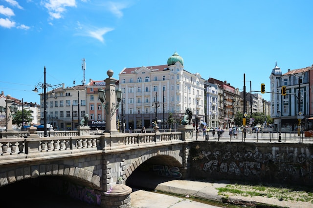 Lions' Bridge in Sofia, Bulgaria