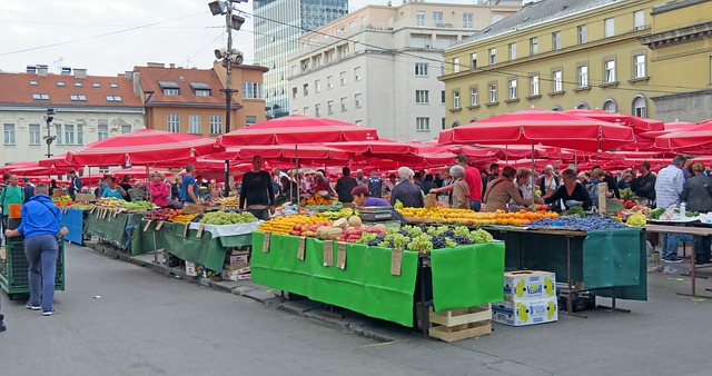 Dolac Market in Zagreb, Croatia