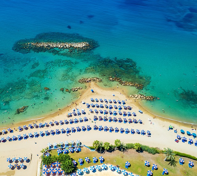 Paphos Municipal Beach in Paphos, Cyprus
