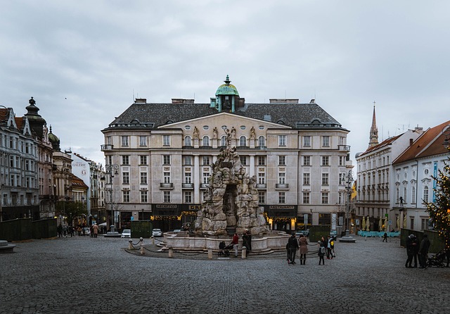 Parnassus Fountain in Brno, Czech Republic