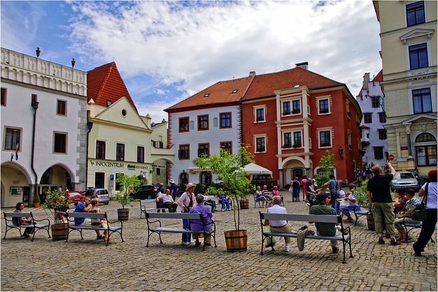 Old town in Cesky Krumlov, Czech Republic