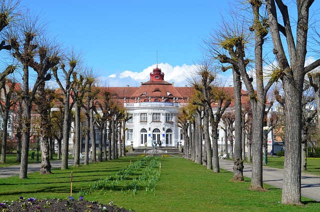 Smetana Park in Karlovy Vary, Czech Republic