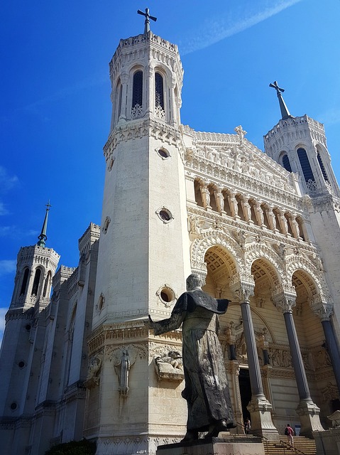 Basilica of Notre-Dame de Fourvière in Lyon, France