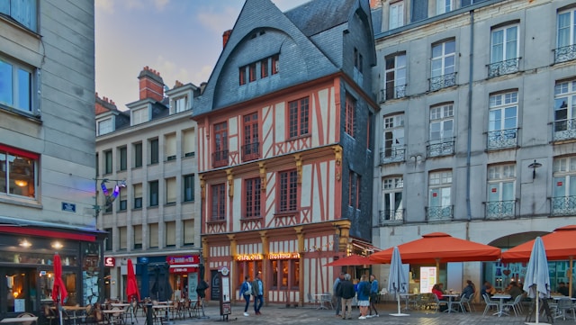 Bouffay District in Nantes, France