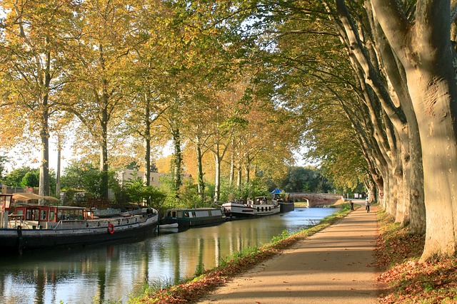 Canal du Midi in Toulouse, France