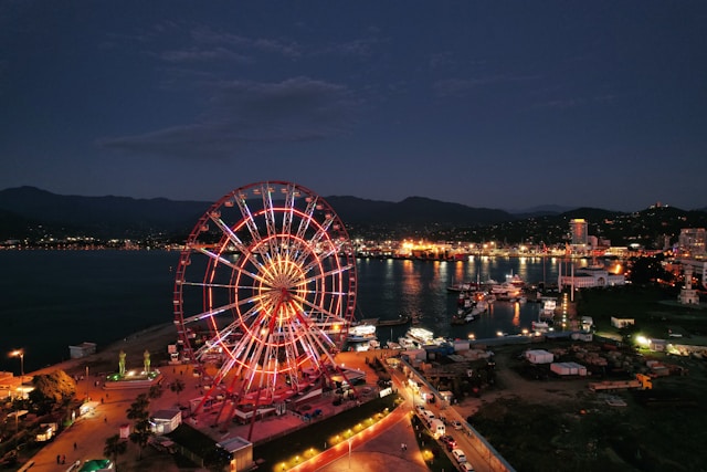 Miracle Park & Ferris Wheel in Batumi, Georgia