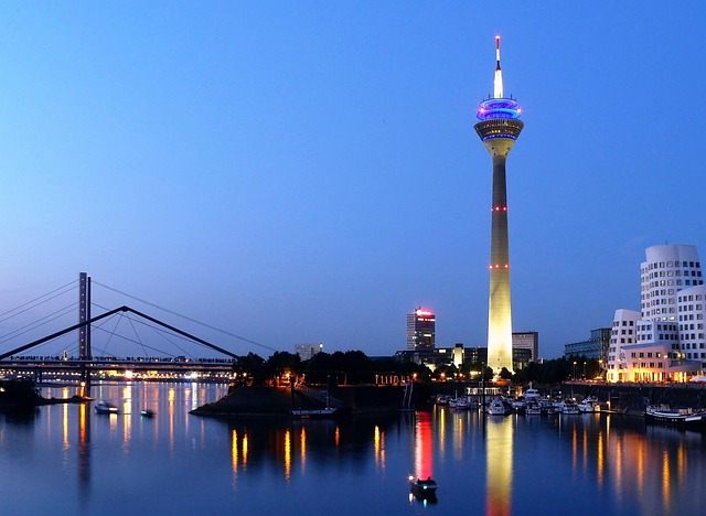 Rhine Tower in Düsseldorf, Germany