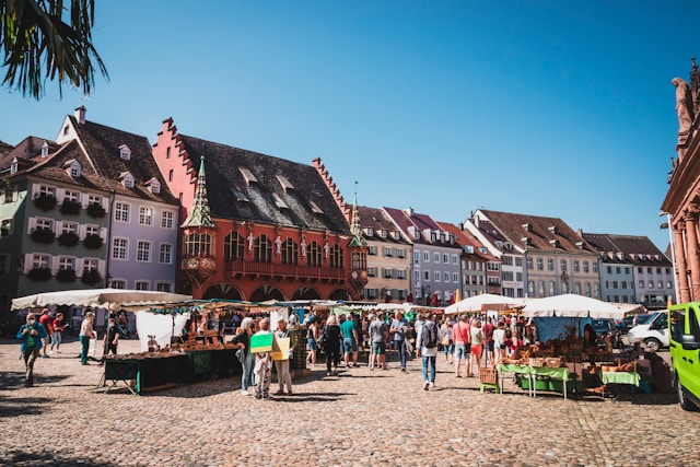 Munsterplatz Market in Freiburg, Germany