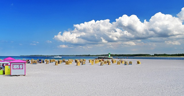 Travemünde Beach in Lübeck, Germany