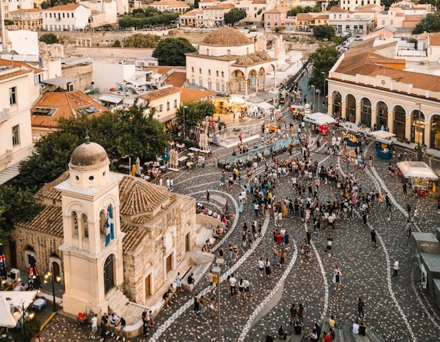 Monastiraki Square in Athens, Greece