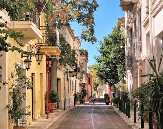 Plaka District in Athens, Greece
