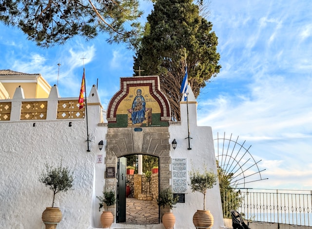 Paleokastritsa Monastery in Corfu, Greece