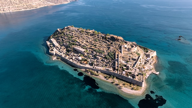 Spinalonga Island in Crete, Greece