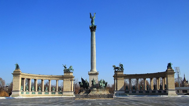 Heroes' Square in Budapest, Hungary