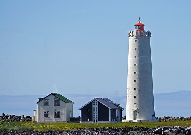 Grotta Lighthouse in Reykjavik, Iceland