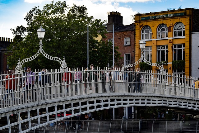 Ha'penny Bridge in Dublin, Ireland