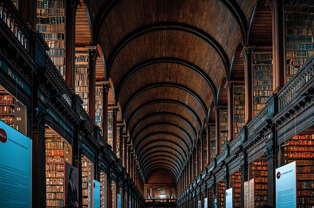 Trinity College and the Book of Kells in Dublin, Ireland
