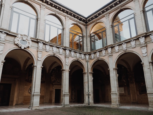 Archiginnasio of Bologna in Bologna, Italy