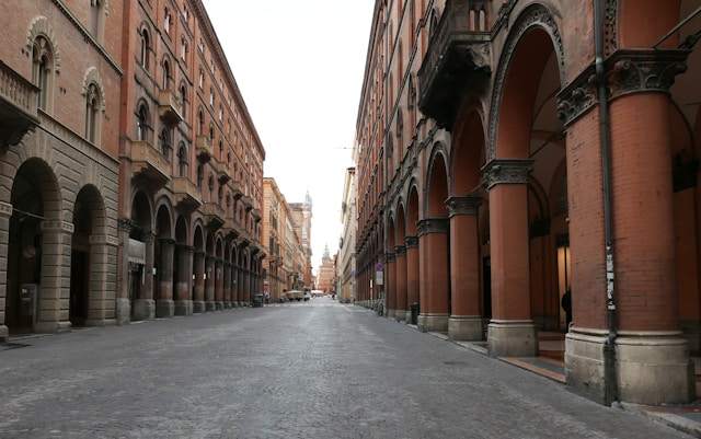 Via Zamboni in Bologna, Italy