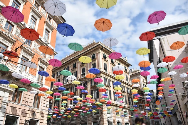 Via Garibaldi in Genoa, Italy