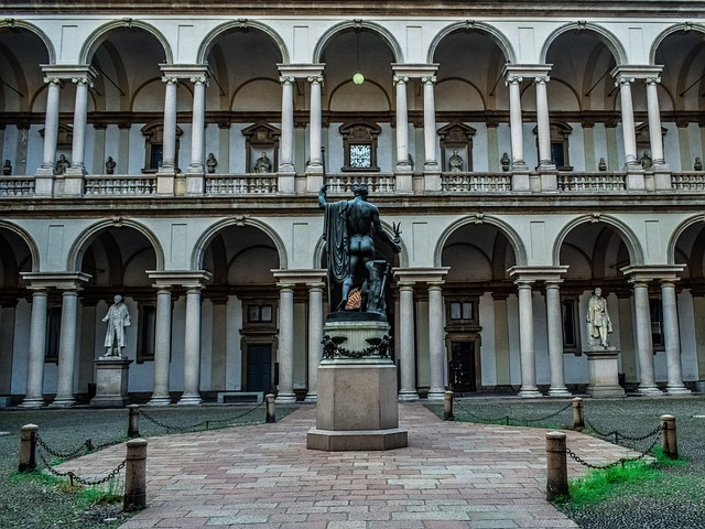 Brera Art Gallery in Milano, Italy