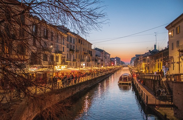 Navigli Canals in Milano, Italy