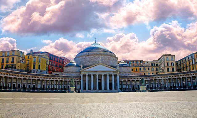 Piazza del Plebiscito in Naples, Italy