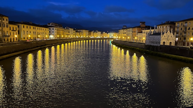 Arno River in Pisa, Italy