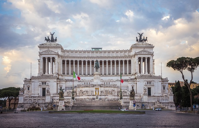 Piazza Venezia in Rome, Italy