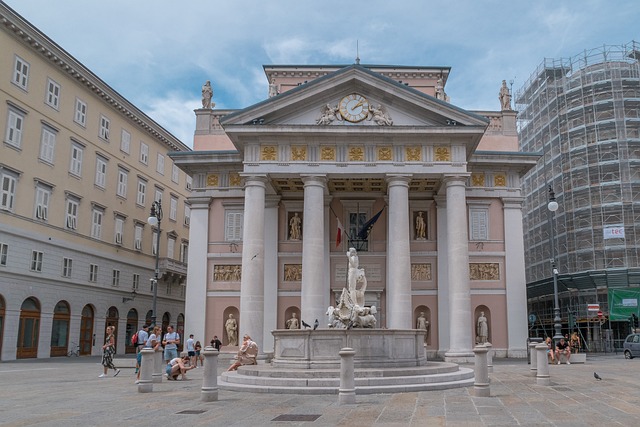 Piazza della Borsa in Trieste, Italy