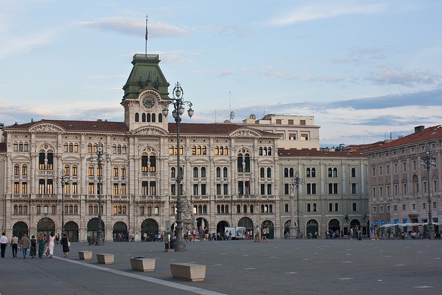 Piazza Unità d'Italia in Trieste, Italy