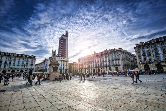 Piazza Castello in Turin, Italy