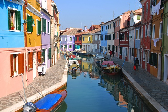 Burano Island in Venice, Italy
