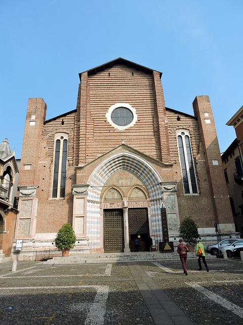The Basilica of Saint Anastasia in Verona, Italy